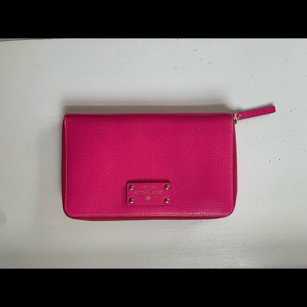 Large Kate Spade Pink Wallet/Clutch